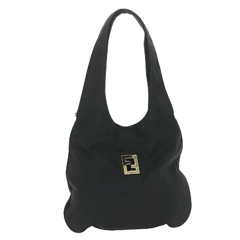 Fendi Baguette bags with a detachable shoulder strap for hands - free convenienceFENDI Shoulder Bag Nylon Black  yk9321