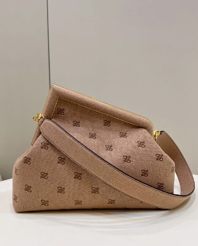 Fendi bags with a detachable tablet holder for using tablets on the goFendi Fendirst Medium Brown Bag For Woman 32cm/12.5in