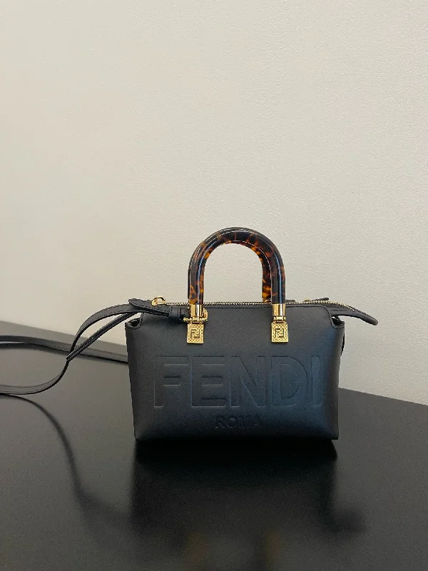 Fendi tote bags with a water - resistant lining for practicality during rainy daysFendi By The Way Black Mini Bag For Woman 17cm/6.5in