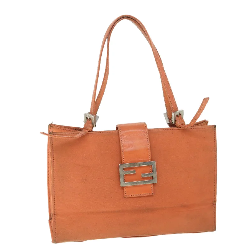 Fendi bags with a built - in USB charging port for keeping devices powered on the goFENDI Shoulder Bag Nylon Orange  bs8893