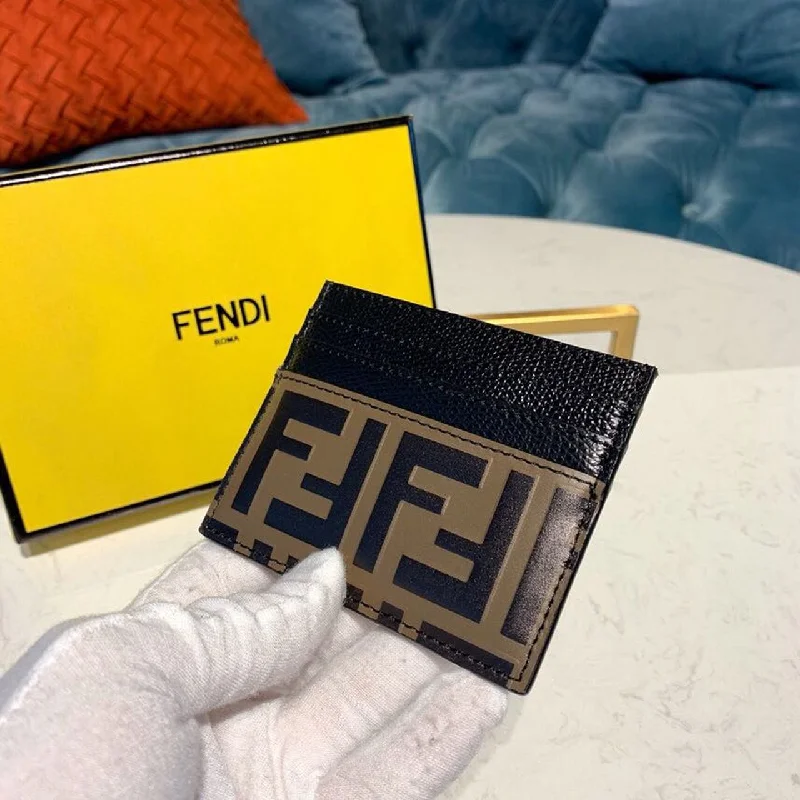 Fendi crossbody bags with a faux fur trim for a warm and stylish winter accessoryFendi Card Holder Black