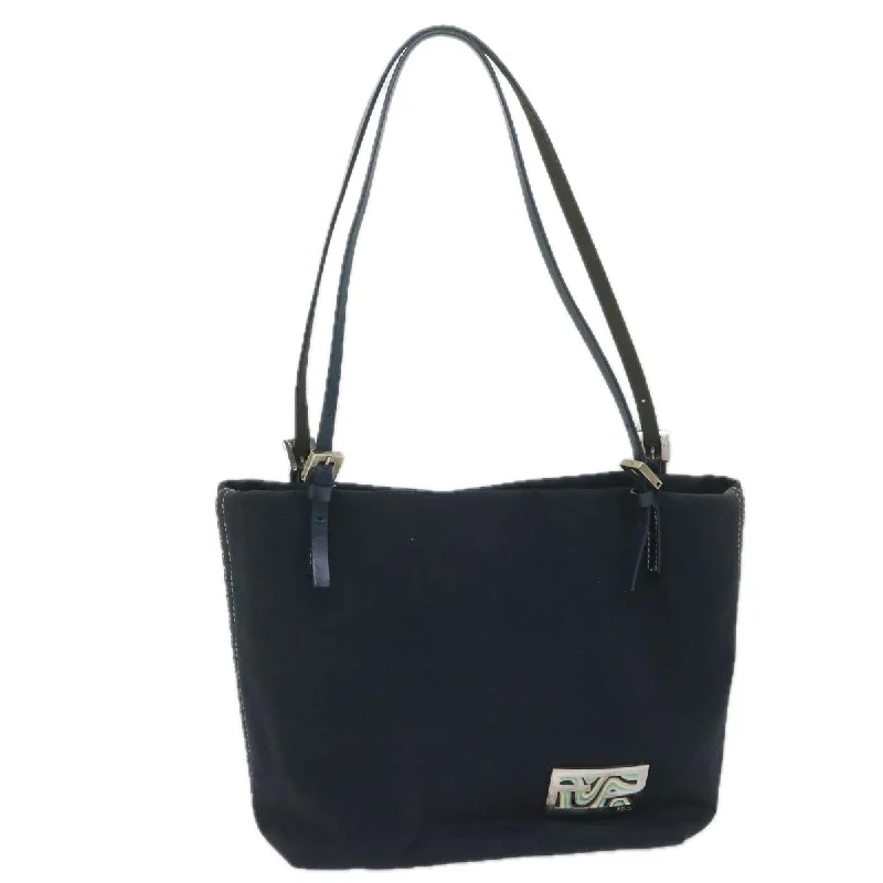 Fendi crossbody bags with a detachable wallet on chain for a hands - free wallet optionFENDI Tote Bag Canvas Navy  ar10959B