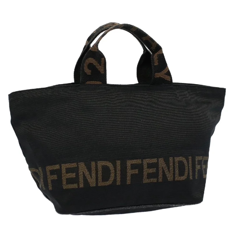 Fendi backpacks with a built - in rain cover for protection in wet weatherFENDI Tote Bag Canvas Black 2291 26488 088  yb411