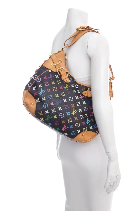 Louis Vuitton Alma bags with a monogram - embossed leather surfaceLouis Vuitton Multicolor Greta Black Handbag