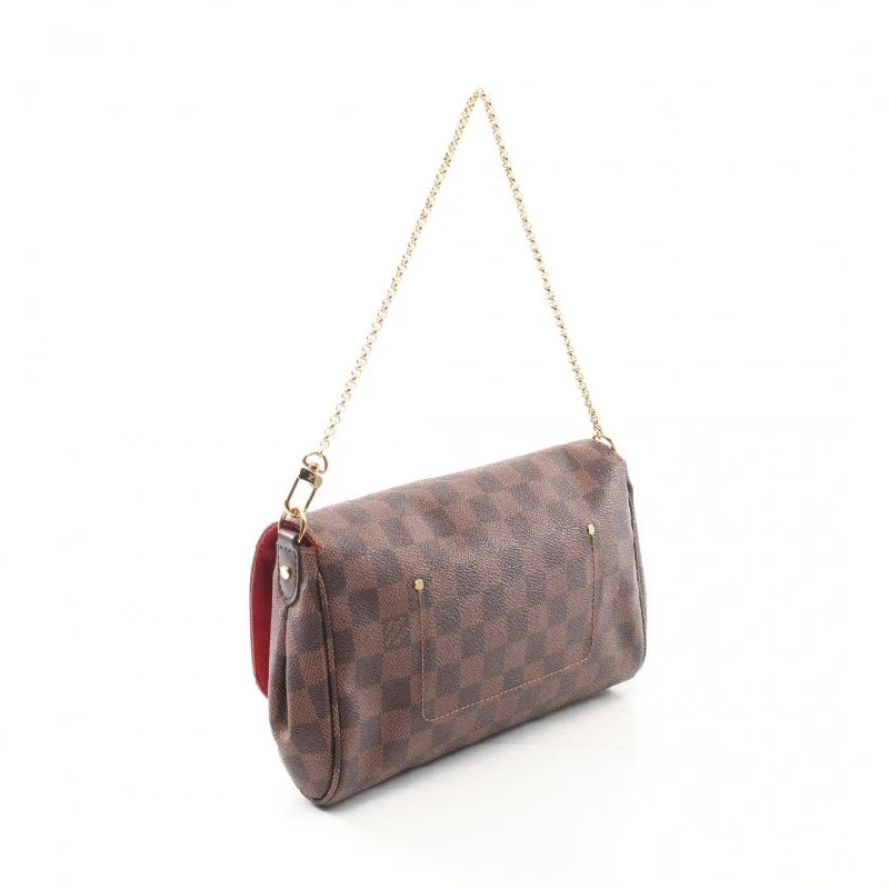 Louis Vuitton bags with a zip - around closure for enhanced securityLouis Vuitton Damier Ebene Canvas Favorite Bag,Brown