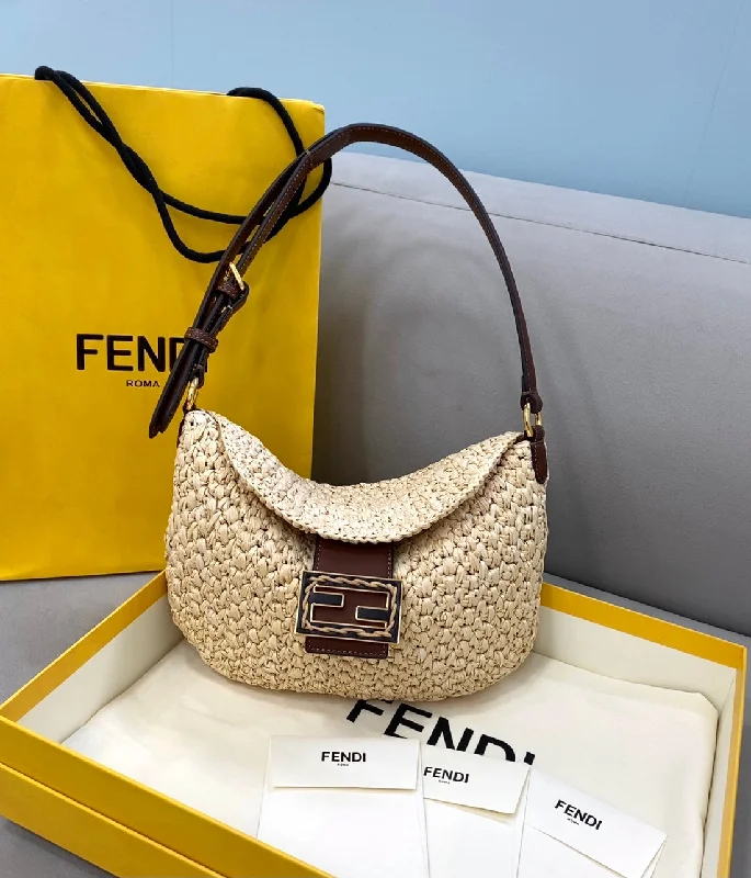 Fendi crossbody bags with a convertible strap that can be worn multiple waysFendi Small Croissant Hobo Bag RafFendia