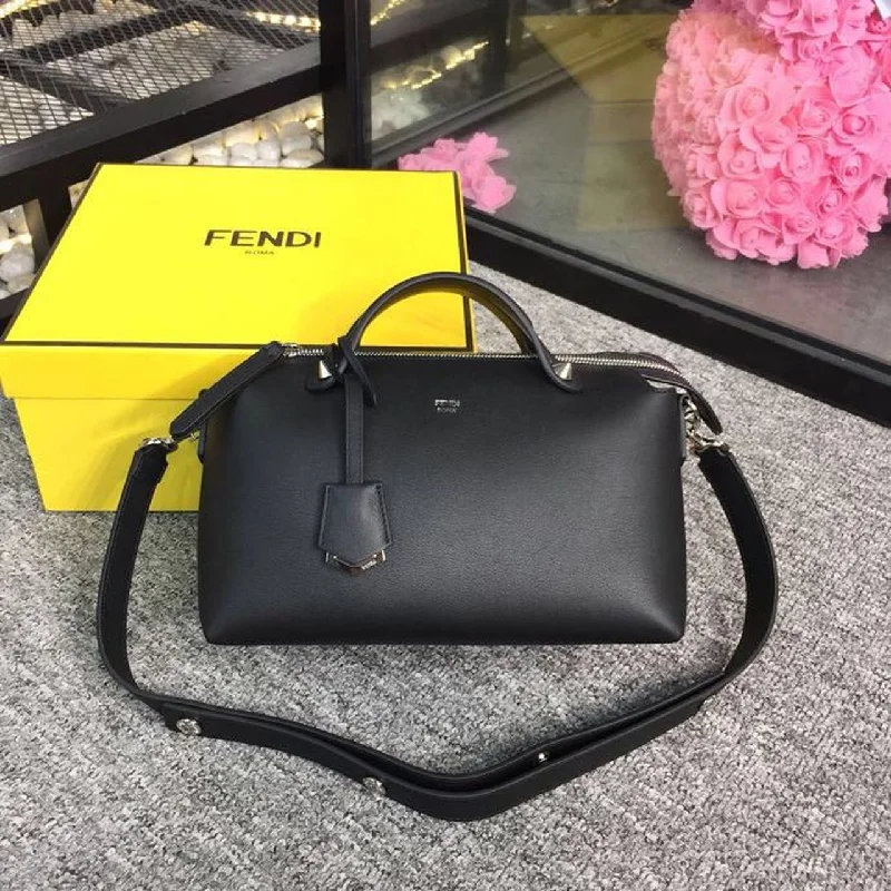 Fendi tote bags with a printed Fendi logo on the front for high brand visibilityFendi By The Way Medium Bag Black