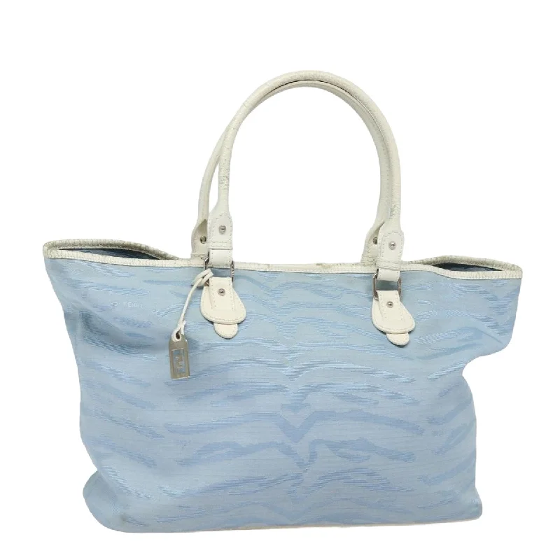 Fendi crossbody bags with a detachable ID holder for easy identificationFENDI Tote Bag Canvas Light Blue 124290  77643