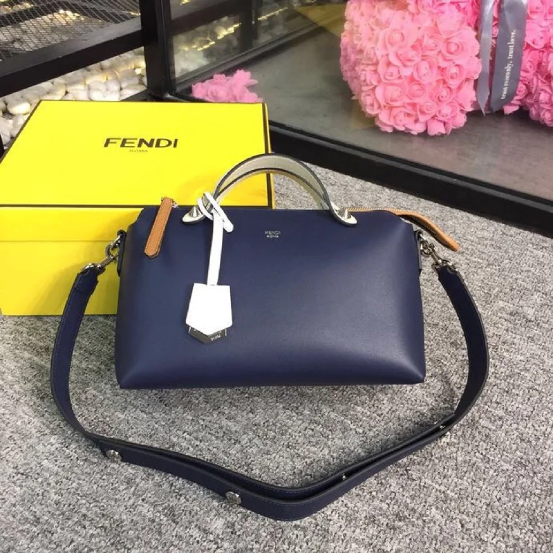 Ladies Fendi Peekaboo bags with a detachable shoulder strap for different carrying optionsFendi By The Way Medium Bag Dark Blue