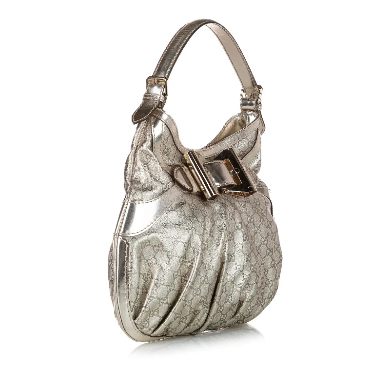 Best bags for weekend getawaysGucci Dialux Queex Guccissima Metallic Hobo (24603)