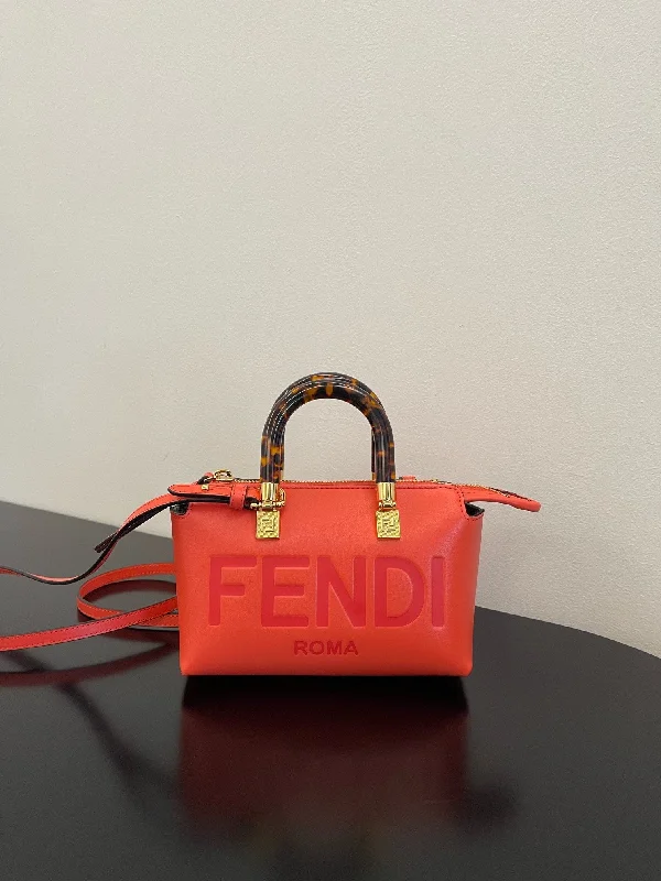 Fendi handbags with a perforated leather detail for a breathable and unique designFendi By The Way Red Mini Bag For Woman 17cm/6.5in