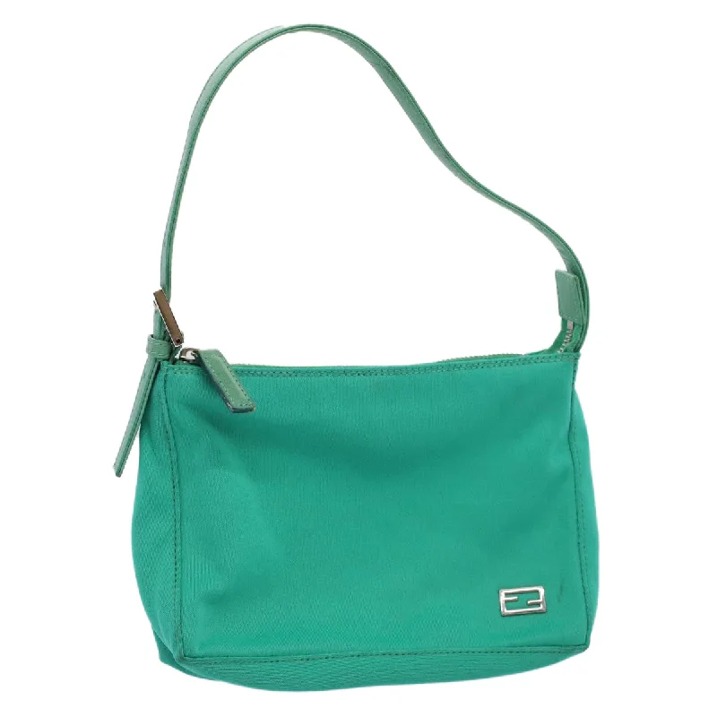 Fendi crossbody bags with a woven leather strap for a unique texture and visual appealFENDI Shoulder Bag Nylon Green Emerald  bs9719