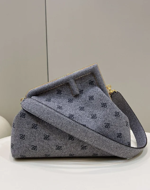 Fendi By The Way bags with a 3D - printed FF logo for a modern and textured lookFendi Fendirst Medium Blue Bag For Woman 32cm/12.5in