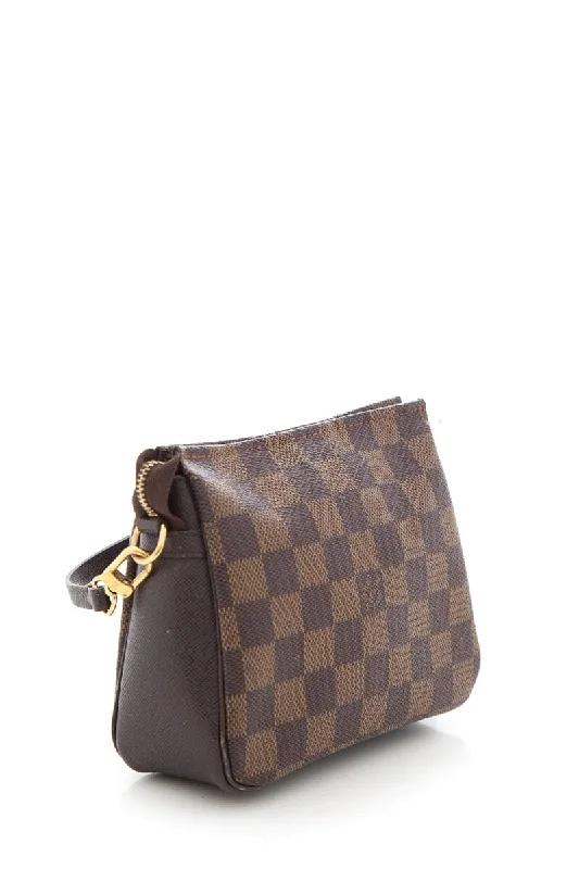 Louis Vuitton tote bags with a double - handle and shoulder - strap optionLouis Vuitton Brown Damier Ebene Pochette Handbag