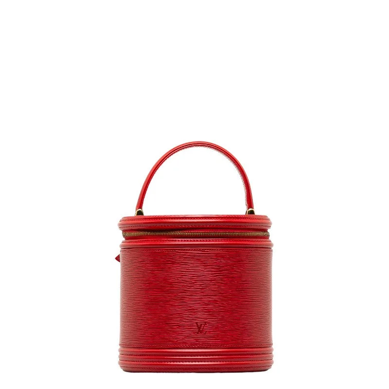 Louis Vuitton bags with a detachable mirror inside for on - the - go touch - upsLouis Vuitton Epi Canyon Handbag Vanity Bag M48037 Castilian Red Leather  Louis Vuitton