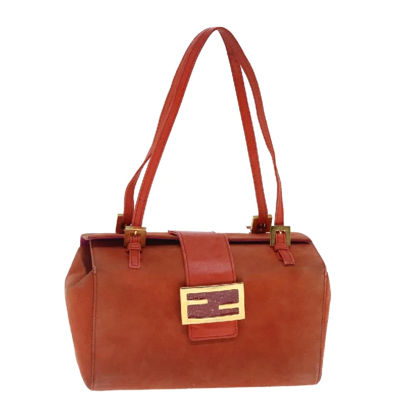 Fendi bags with a Bluetooth - enabled key finder for never losing keys againFENDI Shoulder Bag Suede Orange Gold  94994