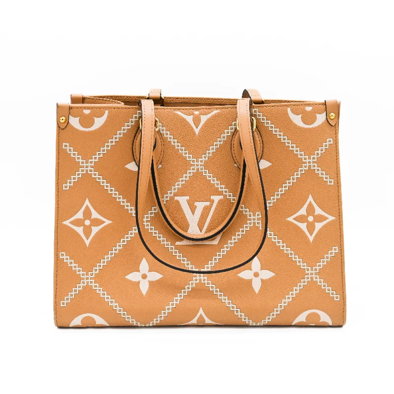 Louis Vuitton Twist bags with a contrast - colored interior for visual interestLouis Vuitton OnTheGo Monogram Empreinte Giant Broderies MM Tote Bag