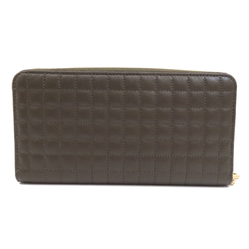 Affordable Replica - Style Celine BagsCeline Quilted Round Long Wallet Calf Women's