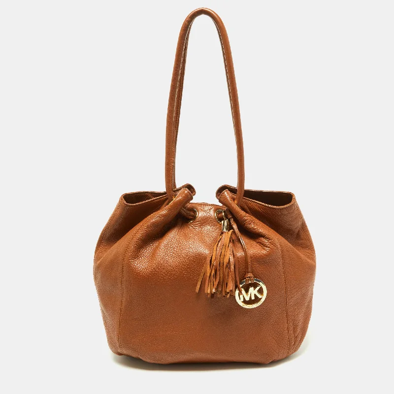 Michael Michael Kors Bags for camping trips with a water - resistant and rugged designMICHAEL Tan Leather Tassel Hobo