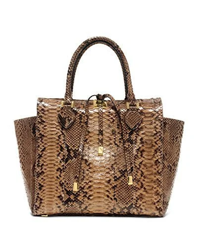 Michael Michael Kors bucket bags in classic black for a timeless lookMichael Kors Brown Large Miranda Python Leather Tote Suntan Purse Handbag NEW