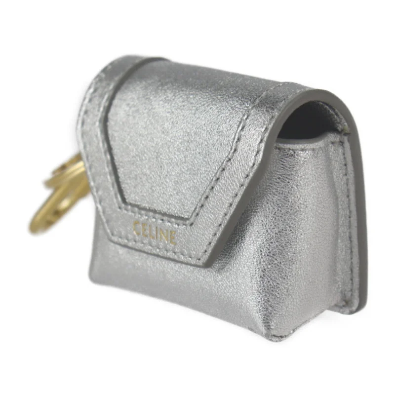 Breathable Celine Gym Bags for Fitness EnthusiastsCeline Envelop Airpods Keyring Envelope key ring holder 1GH403DPS.36AG lambskin silver gold metal fittings earphone case