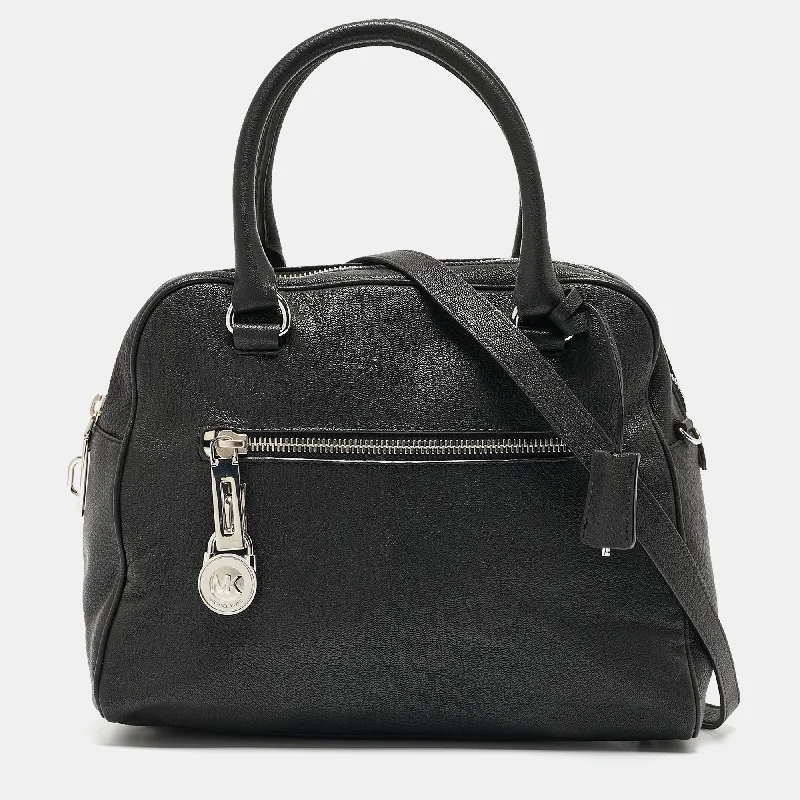 Michael Michael Kors Bags for book club meetings in a classic mannerBlack Leather Dome Top Handle Bag