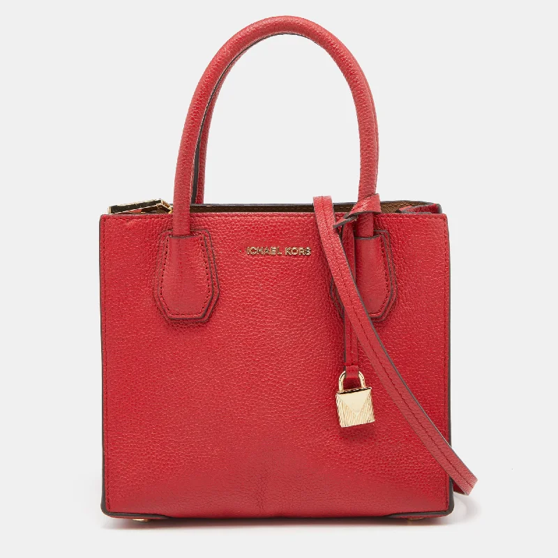 Michael Michael Kors Bags for cruise vacations with a nautical - inspired lookRed Leather Mini Mercer Tote