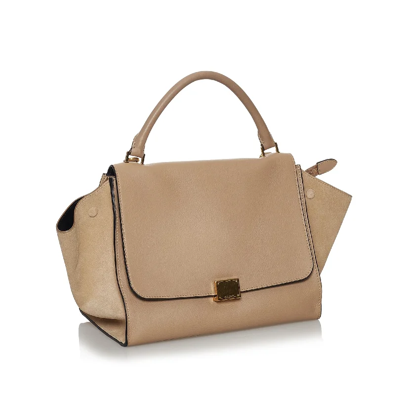 Limited Edition Celine Bags for Fashion CollectorsCeline Trapeze Leather Satchel (SHG-30452)