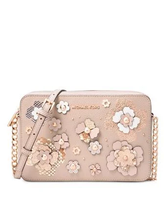 Michael Michael Kors Bags with monogrammed patterns for a personalized feelMichael Michael Kors Large Jet Set Floral Embellished Crossbody