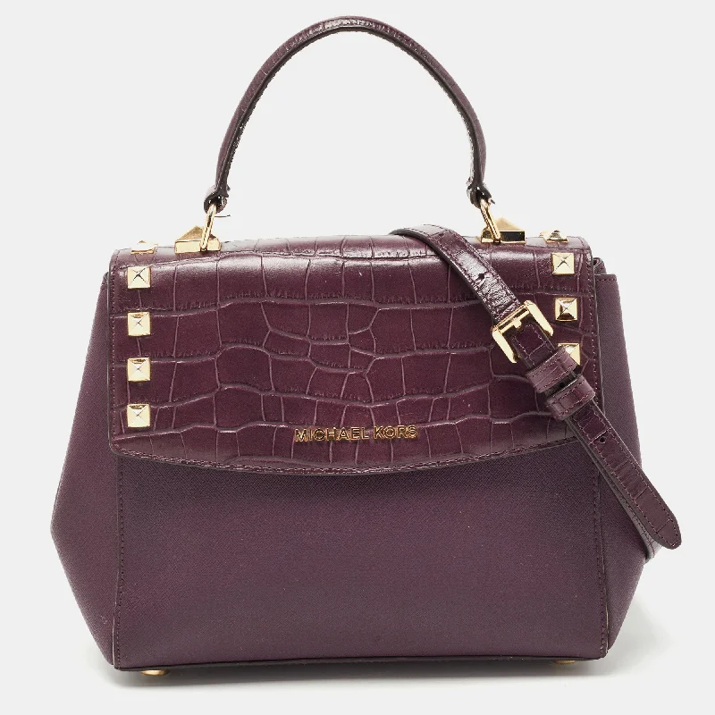 Michael Michael Kors Bags for meditation retreats in a simple and peaceful designBurgundy Leather Karla Satchel