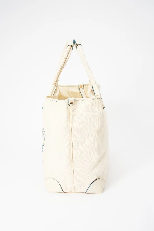 Celine Bags with RFID - Protected PocketsVintage Celine Canvas Tote Bag - Cream