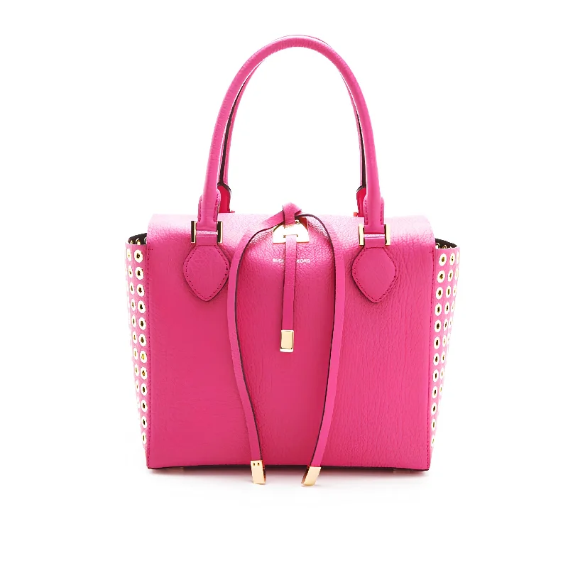 Michael Michael Kors Bags for baby showers in a cute and elegant designMichael Kors Collection Fuschia Pink Leather Grommet Gold Hand Bag Purse New