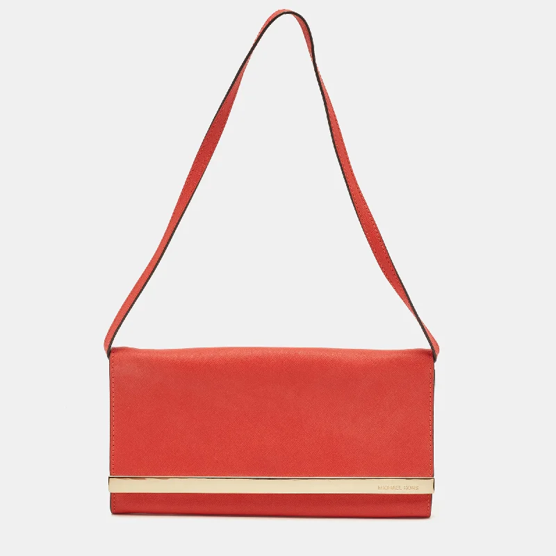 Michael Michael Kors Bags for job promotions to celebrate in styleRed Leather Tilda Clutch Bag