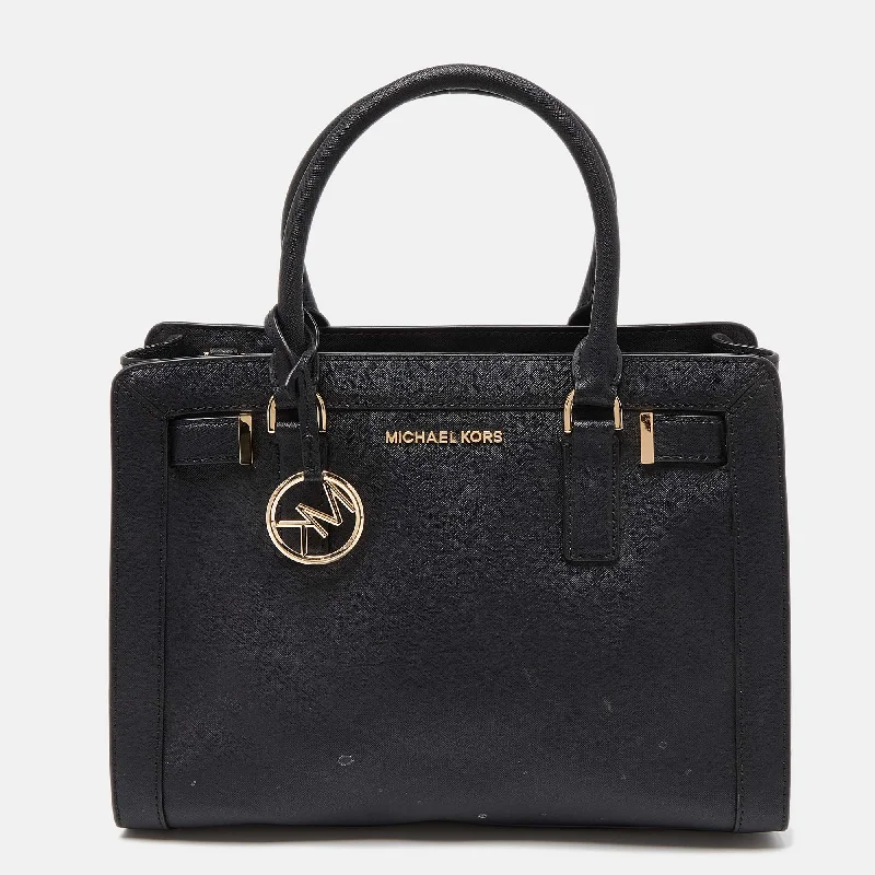 Michael Michael Kors Bags for wine tastings in a refined styleBlack Leather Medium East West Dillon Tote