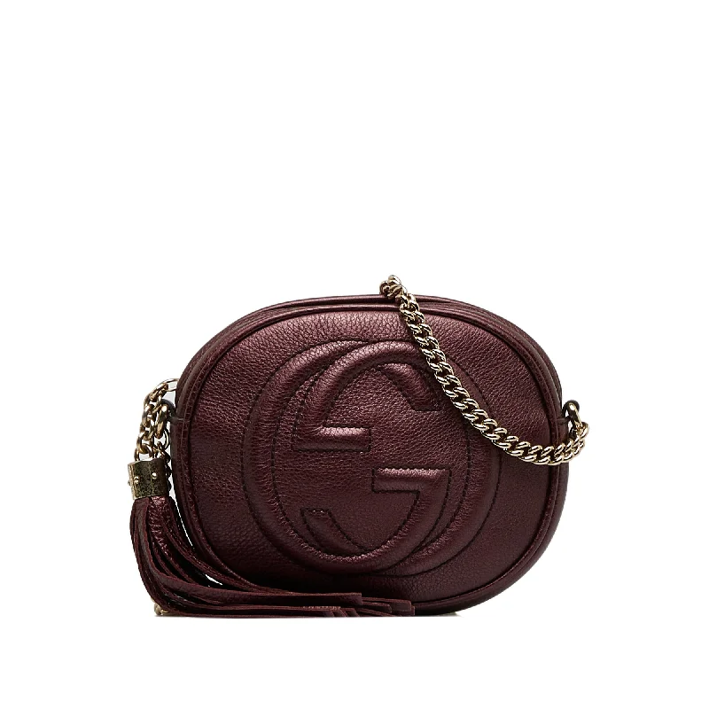 Stylish Celine Crossbody Bags for Every Day ErrandsPurple Gucci Mini Soho Chain Crossbody