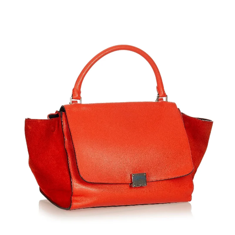 High - End Celine Leather Bags with Signature HardwareCeline Trapeze Leather Satchel (SHG-26966)