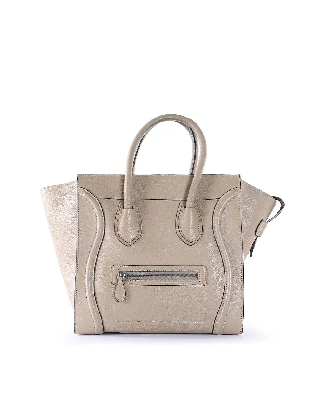 Art - Inspired Celine Bags for Art LoversCeline Beige Leather Medium Luggage Tote Bag