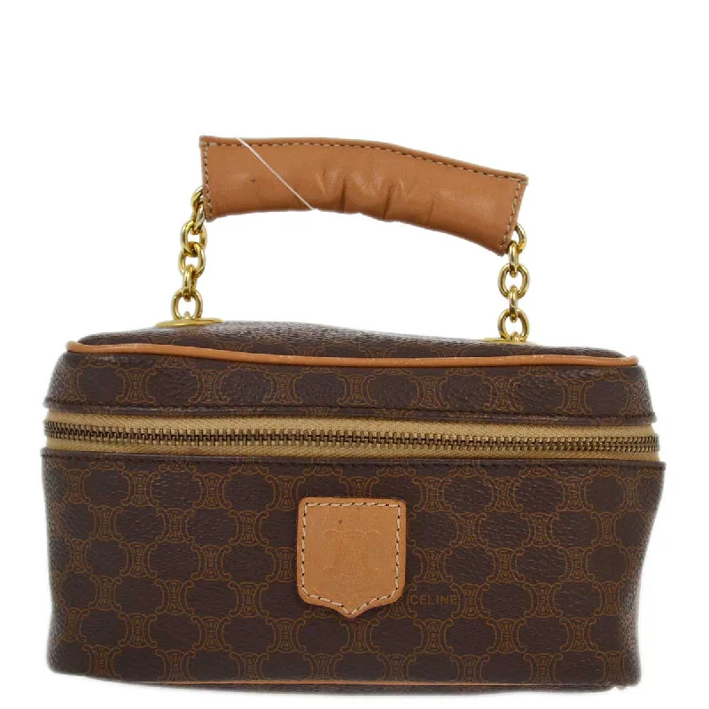 Monogrammed Celine Bags for a Personalized TouchCeline Brown Macadam Vanity Handbag