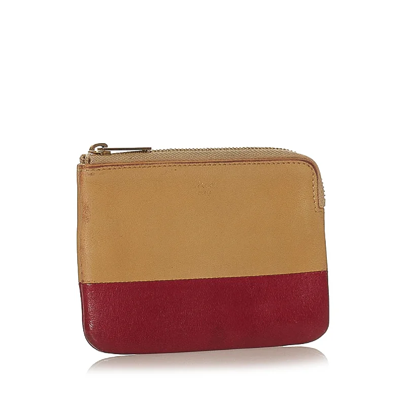 Vintage - Inspired Celine Bags for Retro AficionadosCeline Solo Bicolor Leather Clutch Bag (SHG-27825)