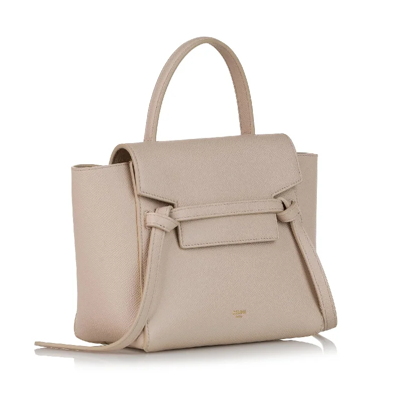 Trendy Celine Bucket Bags for a Boho LookCeline Belt Leather Satchel (SHG-34535)