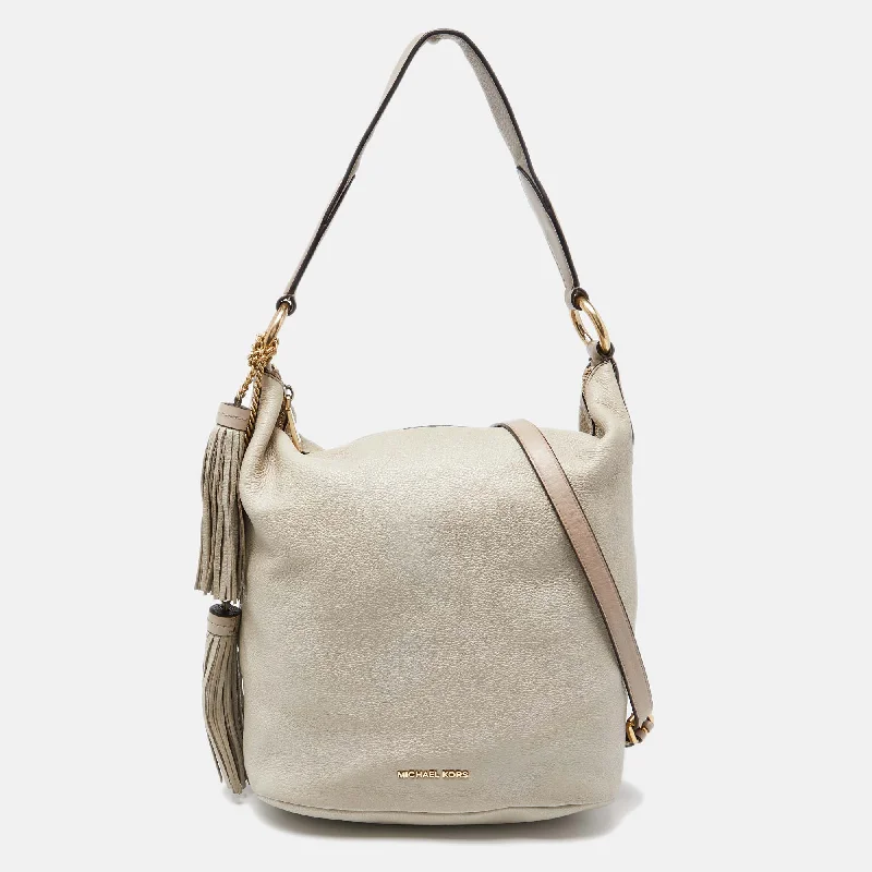 Michael Michael Kors Bags for horse - riding events in a functional and fashionable designMICHAEL Beige Leather Hobo