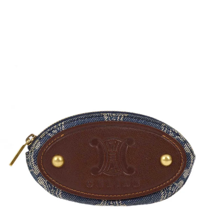 Designer Celine Bags for Fashion - Forward IndividualsCeline Blue Denim Macadam Coin Purse Wallet