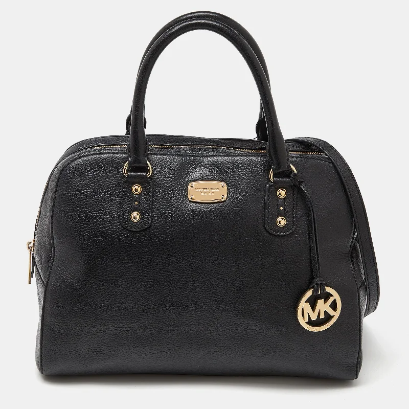 Michael Michael Kors Bags for theater performances in a sophisticated and elegant styleBlack Leather Dome Satchel