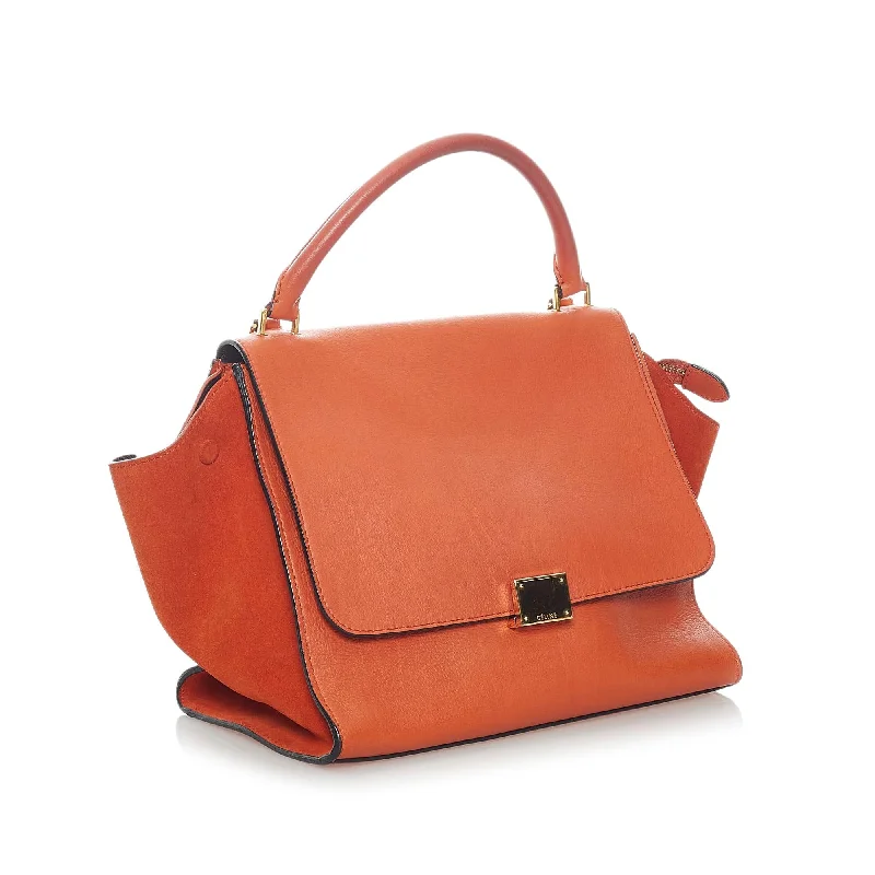 Vintage - Inspired Celine Bags for Retro AficionadosCeline Trapeze Leather Satchel (SHG-31102)