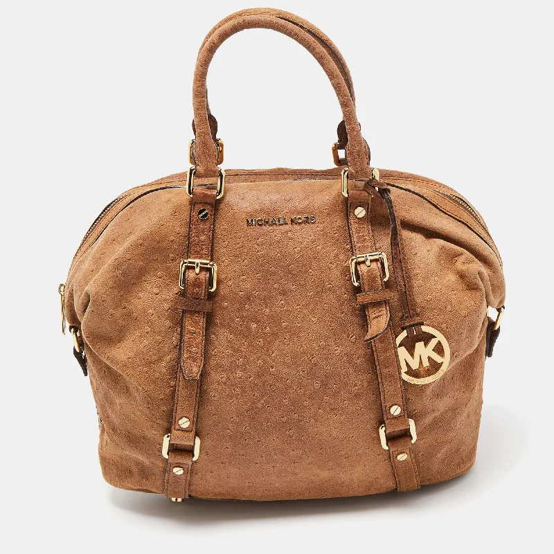 Michael Michael Kors Bags for career transitions to boost confidenceBrown Ostrich Embossed Leather Tote