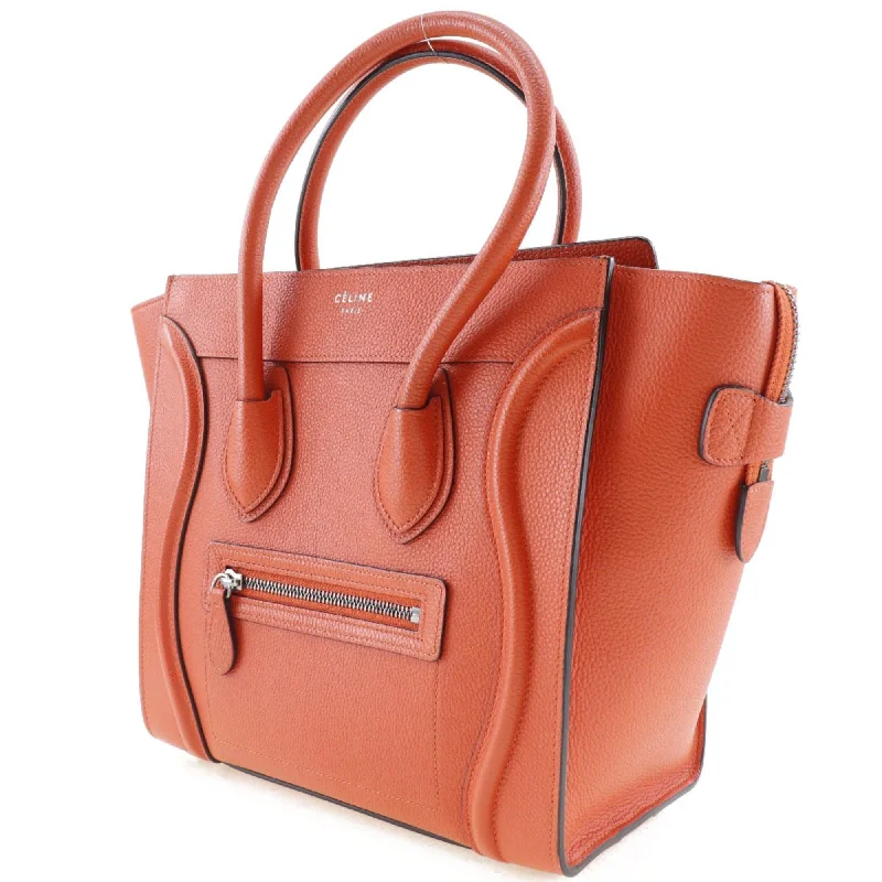 Sporty Celine Bags for Active LifestylesCeline Luggage Micro Shopper 167793DRU.27 Leather Vermilion Ladies Handbag