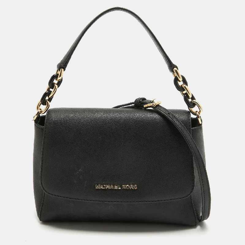 Michael Michael Kors Bags for family reunions to match the festive moodBlack Safiano Leather Sofia Top Handle Bag