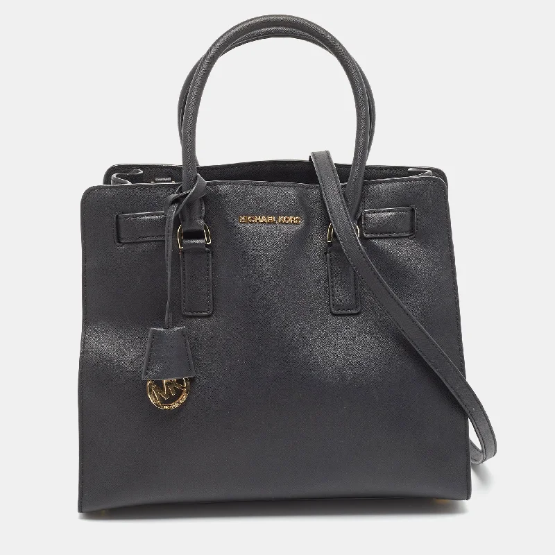 Michael Michael Kors backpacks for students and travelersBlack Saffiano Leather Dillon North South Tote