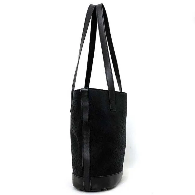 Celine Bags with Adjustable Handles for Comfortable CarryingCeline Tote Bag Black Gold C Macadam MC00/2 Canvas Leather  CC Shoulder Ladies