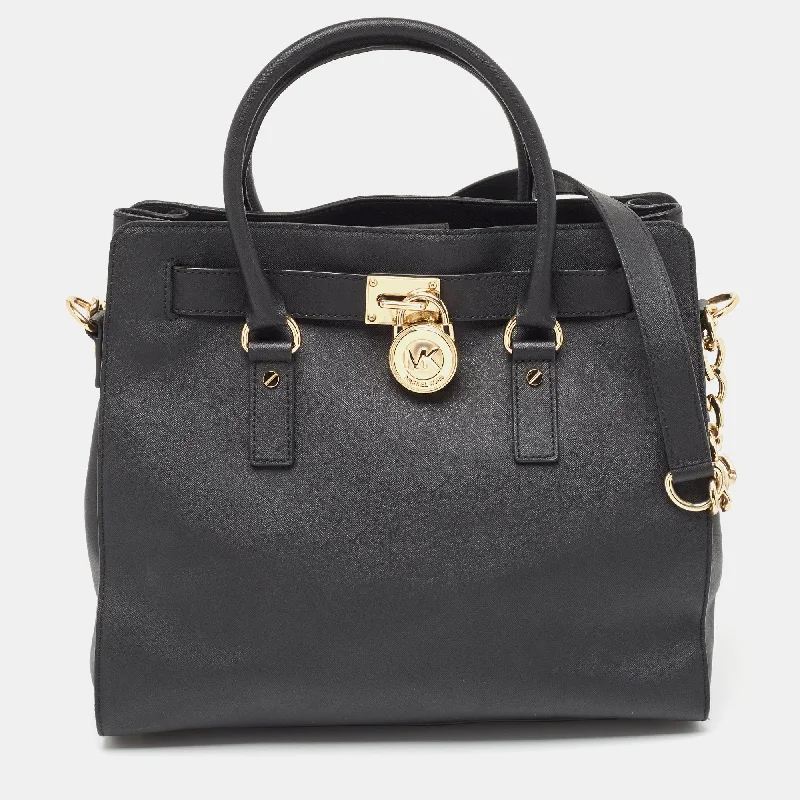 Michael Michael Kors Bags for award shows to complete the look of the attendeesBlack Leather Large North South Hamilton Tote